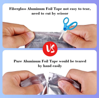 Ruban adhésif en tissu de fibre de verre et feuille d'aluminium ignifuge 75 mm x 50 m pour isolation de conduites et réparation de gaines - Fabricant