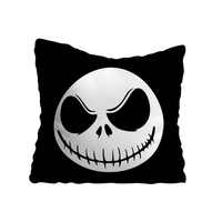 Housses de coussin personnalisées 45x45cm en tissu peau de pêche pour canapé, motifs Halloween, pour hôpital, maison, hôtel, avec design de personnage de dessin animé