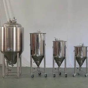 Home brew fermentador cônico de aço inoxidável 50 galão 150 galão de 250 galões para venda