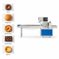 Machine d'emballage horizontale automatique pour tranches de caramel, biscuits afghans, pain espagnol et petits pains à la noix de coco pour usine