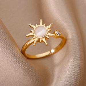 G4177 Wholesale Sun Shape Rotatable <strong>Rings</strong> Flower <strong>Spinner</strong> <strong>Ring</strong> Spinning Rotating Adjustable Fidget <strong>Ring</strong> <strong>Spinner</strong> for Anxiety - Product Image 3