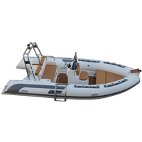 Bateau Pneumatique Semi-Rigide Personnalisé de Chine de 16 Pieds Zodiac RIB480 avec Moteur Hors-Bord, en PVC et Fibre de Verre, pour la Pêche et l'Aviron