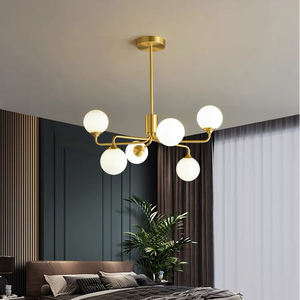 Candelabros modernos de lujo, lámpara redonda LED de cristal para sala de estar - Product Image 4