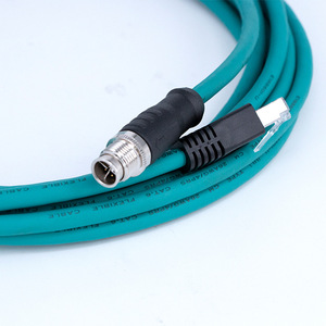 M12 <span class=keywords><strong>RJ45</strong></span> промышленный сетевой кабель высокоскоростной источник передачи, мягкие высокотемпературные устойчивые заводские прямые разъемы - Product Image 3