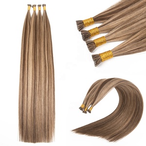 Cheveux vierges Ur 12A, volume invisible, blonds russes raides, double épaisseur, pointes simples pour extensions I-Tip - Product Image 4