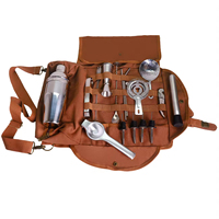 Kit de Barman Professionnel 22 pièces : Shaker Boston 800ml+550ml, Outils, Pierres et Sac |   Ensemble de mixologie professionnel |   Kit de barman