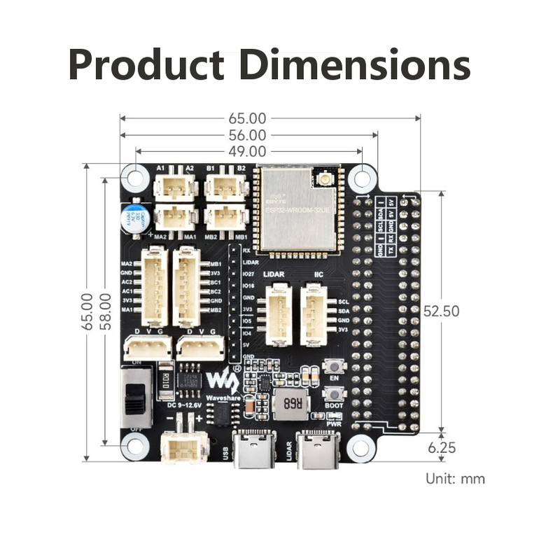 ESP32 Development Board Robot Control Driver Board WiFi ESP-NOW USB ...