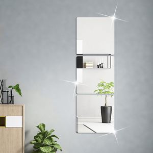 2mm Wall <b>Sticker</b> Square Glass <b>Tile</b> Wall <b>Sticker</b> Self-adhesive Acrylic <b>Tiles</b> <b>Sticker</b> for <b>Bathroom</b> DIY 3D Wall Decal - Product Image 3