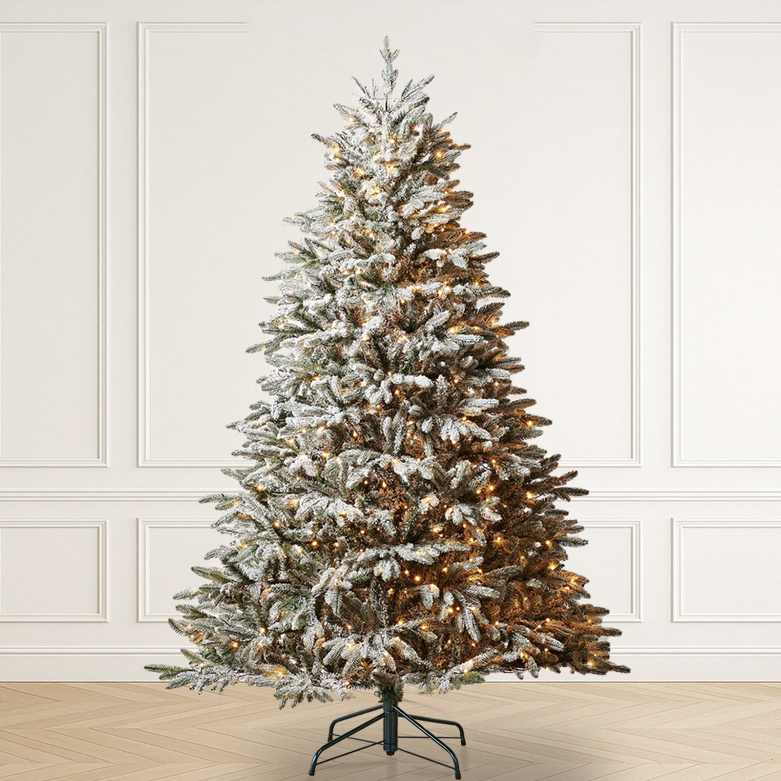 Sapin de Noël floqué