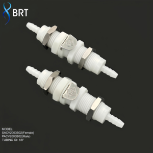 Válvula de Cierre de Plástico BRT de 1/4 y 1/8 Pulgadas, Acoplamiento Rápido para Desconexión de Tuberías, Conector de Manguera de 6mm y 4mm DI, Acoplamientos de Desconexión Rápida - Product Image 2