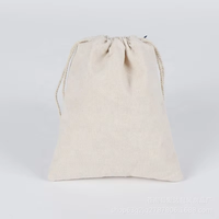 Offre spéciale Sac à cordon en coton biologique écologique avec logo personnalisé Vente en gros Pochette d'emballage cadeau en mousseline de lin Vintage Lady Fashion Style