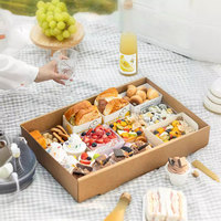 Boîte d'emballage en papier kraft avec fenêtre transparente, boîte à gâteau transparente pour la pâtisserie, les desserts, les biscuits, les gâteaux aux fruits