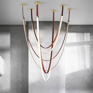 Lampadario a LED Moderno di Design Speciale per Interni, Soggiorno e Ristorante, Lussuoso per Soffitti Alti - Product Image 1
