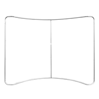 Cadre en tube d'aluminium incurvé pour toile tendue de fond de scène, modèle SC-CW10FT de la marque Suntural, idéal pour les salons professionnels