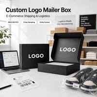 Boîte d'expédition pliable économique pour chaussures et vêtements avec logo personnalisé et conception gratuite pour la logistique e-commerce
