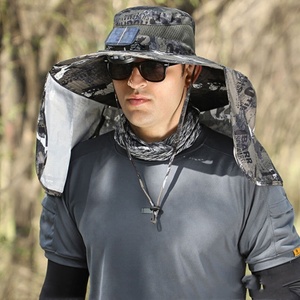 Casquette solaire OEM avec ventilateur intégré <span class=keywords><strong>pour</strong></span> la pêche, la randonnée et la protection solaire en extérieur – Indispensable <span class=keywords><strong>pour</strong></span> <span class=keywords><strong>les</strong></span> <span class=keywords><strong>soignants</strong></span> d'animaux - Product Image 2