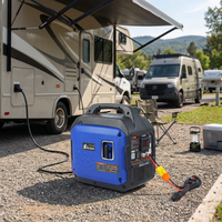 Outdoor, Camping, Wohnmobil, LKW mit Hochleistungs-Dauerleistung von 2000W, Kraftstoffsparender 12V/24V Mini-Benzingenerator