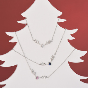 Colgante de plata de ley 925 con diamantes de circonita, cadena con diamantes de estilo japonés y coreano, para niña, gran oferta, 2022 - Product Image 4