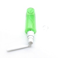 Échantillon gratuit 20mm buse longue en plastique fine brume pompe de pulvérisation nasale avec bouteille verte non rechargeable pour usage cosmétique