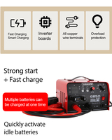 Chargeur de batterie automatique FUNISI 850A avec écran LCD, charge rapide mobile, machine de charge de batterie de voiture, démarreur de saut