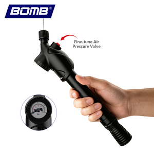 BOMB ปั๊มจักรยานแบบแมนนวลพร้อมเกจวัดแรงดันวาล์วเพรสต้าแรงดันสูง 30-50 PSI ปั๊มมือสำหรับปั่นจักรยาน - Product Image 1