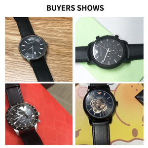 Compatible con <span class=keywords><strong>Armani</strong></span> AR1692 1694 1732 1828 2075 AX2098 correas de reloj de cuero genuino para hombre 20 22 - Product Image 3