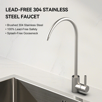 Sistema de Ósmosis Inversa Alcalina de 7 Etapas OEM/ODM 75GPD, Purificador de Agua para Fregadero, Filtro de Agua con Tanque, Máquina de Ósmosis Inversa