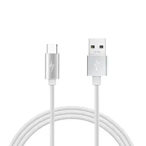 Type C charger Double-thick cable sheath cables 4 feets customized logo charging cables white Cell phone charge accessories