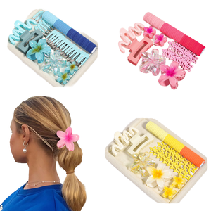 Набор из 76 ярких, милых и очаровательных заколок для волос: большие заколки и резинки для женщин - Product Image 1