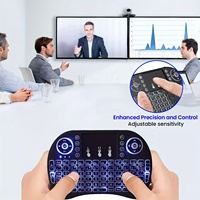 Harga Grosir Pabrik Keyboard Mini Nirkabel I8 Keyboard Backlit 7 Warna 2.4G Touchpad Keyboard Genggam untuk PC Android TV Box