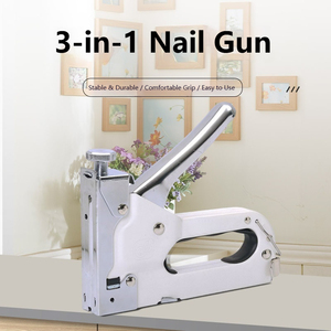 Juego de Pistola de Clavos 3 en 1 Deli con Removedor de Grapas, Ajuste Manual, Pistola de Grapas <span class=keywords><strong>para</strong></span> Tapicería de Madera, Herramientas de Carpintería, Bricolaje en el Hogar - Product Image 2