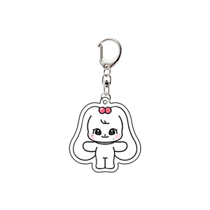 Venta al por mayor de accesorios de regalo: Llavero colgante de dibujos animados con tarjeta de muñeca de Gaeul, Yujin, Rei, Wonyoung, Liz y Leeseo, impreso en acrílico UV. - Product Image 4