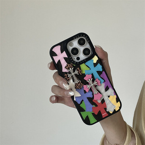 Custodia per <span class=keywords><strong>telefono</strong></span> 3D <span class=keywords><strong>di</strong></span> lusso con design a croce per iPhone 17 Pro Max, <span class=keywords><strong>cover</strong></span> creativa e alla moda in stile street per iPhone 16 15 14 13 Pro Max - Product Image 2