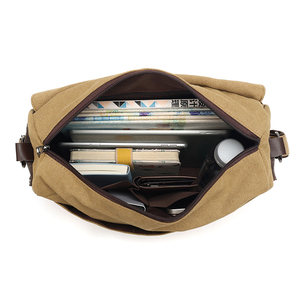 Sac de voyage en toile de coton tendance personnalisé Evercredit, sac bandoulière décontracté pour homme et femme, sac messager à la mode - Product Image 3