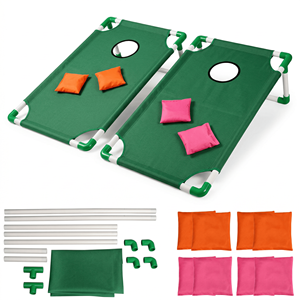 Jeu de Cornhole Portable Personnalisé avec Logo, Vente en Gros OEM ODM, Jeu de Lancer de Sacs de Haricots Lumineux pour Fêtes Familiales en Extérieur - Product Image 4