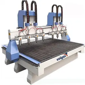 Premium Usines OEM TJ-2525 8 efficacité supérieure multi tête cnc bois gravure en relief machine avec 8 broches