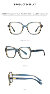 Wholesale Luxury Stylish Rectangle Thickness Acetate CE Certified Unisex Optical Spectacle Frames for <strong>Reading</strong> <strong>Glasses</strong> <strong>4</strong> Colors - Product Image 5