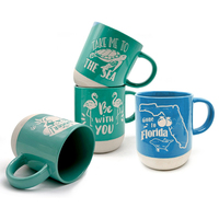Mug en céramique tortue de mer souvenir de plage d'île tropicale cadeau de voyage avec logo personnalisé