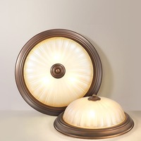 Plafonnier LED vintage de design industriel avec abat-jour en métal et verre pour une application simple dans le couloir de la chambre à coucher et du salon