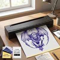 Imprimante thermique A4 pour tatouage D80, double usage, USB, 203 DPI, 216 mm, sans encre, portable, pour pochoirs de tatouage et bureau