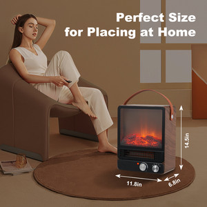 Etlus ngọn lửa thực tế 750W 1500W Dây yếu tố nhiệt không gian nhà bếp lò sưởi điện lò sưởi nơi cháy với màn hình kính - Product Image 2