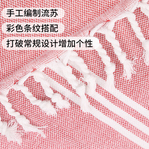 Serviette de plage turque à capuche Shengpeng 100x75cm 120x90cm rayée en coton à séchage rapide pour la plage - Product Image 1