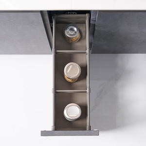 Kitchen Cabinet Pull Out Spice Organizer Stainless Steel <b>Rectangle</b> <b>Storage</b> <b>Basket</b> For Kitchen With Bolt Inserting Type - Product Image 1