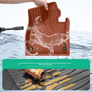 Tapetes de Piso Semiabiertos de TPE en Negro y Naranja, Forro para Maletero, Específicos para Vehículos Li L6 PRO/MAX 2024-2026 - Product Image 3
