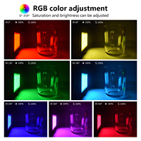 FOSOTO W140RGB Lampe LED portable de taille mini pour appareil photo, lampe LED rechargeable pour appareil photo, téléphone, photographie, lumière vidéo LED RGB