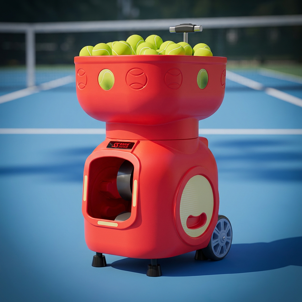 Hot Sale SS-T5 Portable Durable ABS+Metal Tennis Ball Throwing Machine Siboasi Automatic 120-Ball Capacity Training