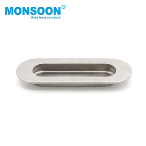 Kitchen Cupboard Cabinet Closet <b>Handle</b> Stainless Steel Oval Edge Concealed <b>Door</b> <b>Pull</b> Furniture <b>Handles</b> for Cabinet Closet - Product Image 4