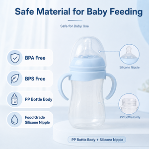 Fabricante OEM de Biberones |   Botella de PP Personalizada con Tetina de Silicona |   Proveedor de Biberones para Bebés Libres de BPA - Product Image 4