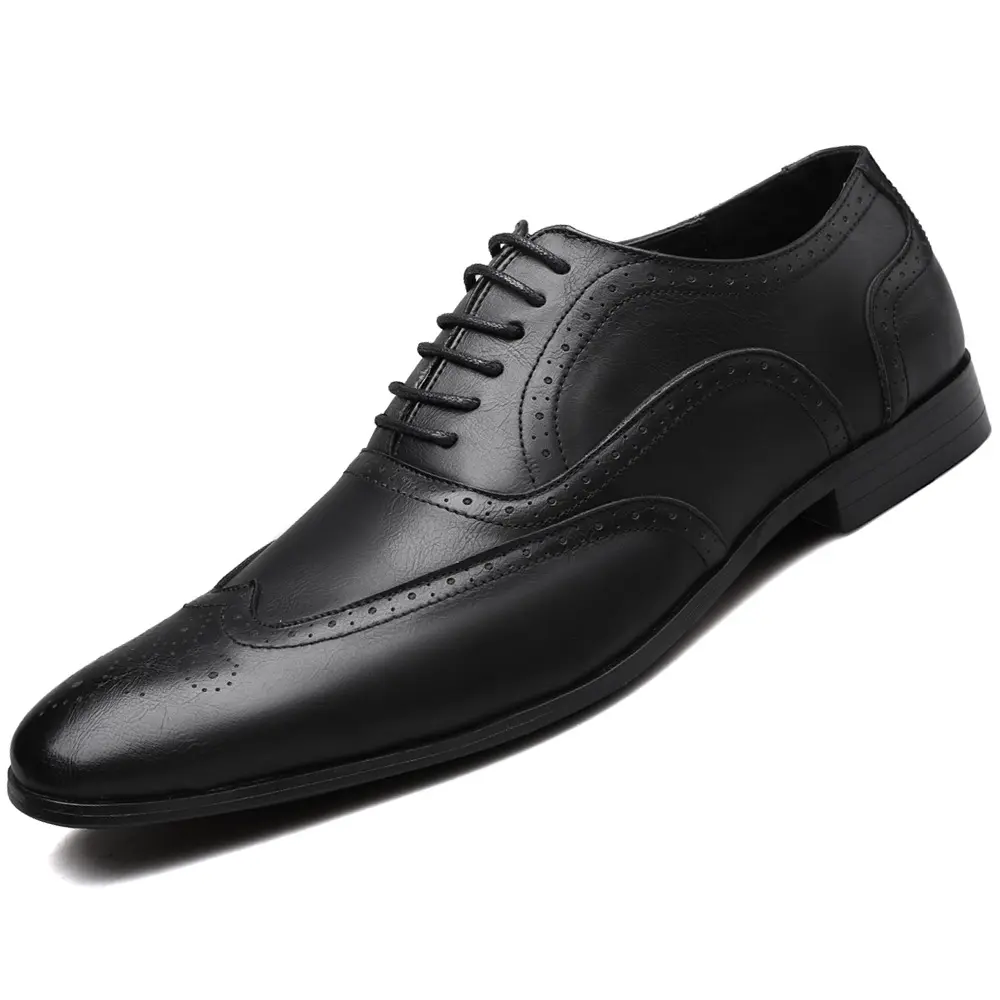 Cross-border new men's plus size formal leather shoes fashion brogue men's shoes
