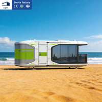 SQXC Maison Capsule de Camping Moderne de Luxe, Capsule Spatiale Préfabriquée en Acier, Système Intelligent, Chambre Conteneur Écologique